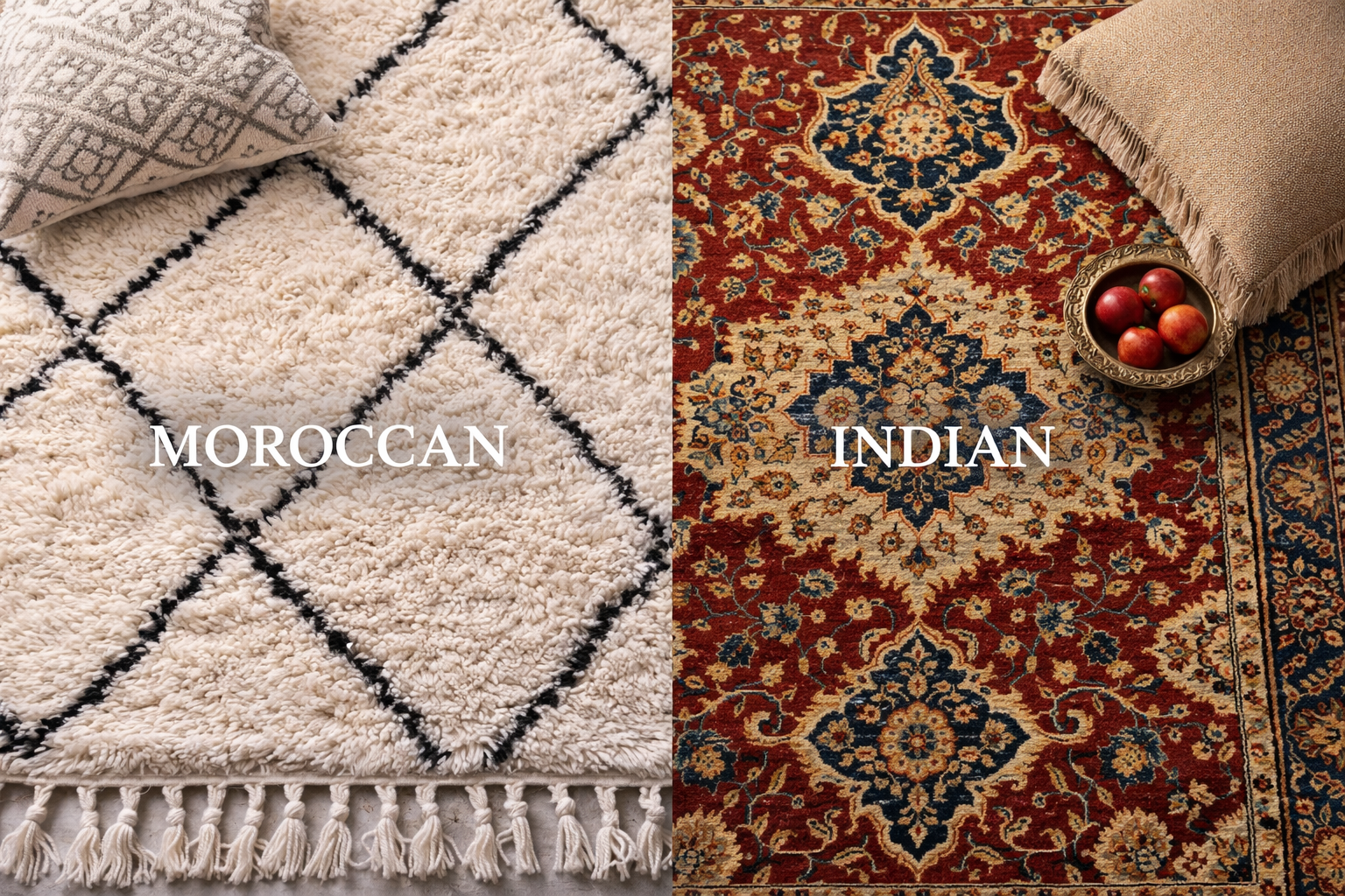 Moroccan vs Indian Carpets