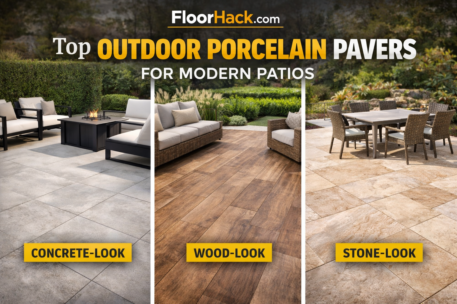 Top Outdoor Porcelain Pavers for Modern Patios