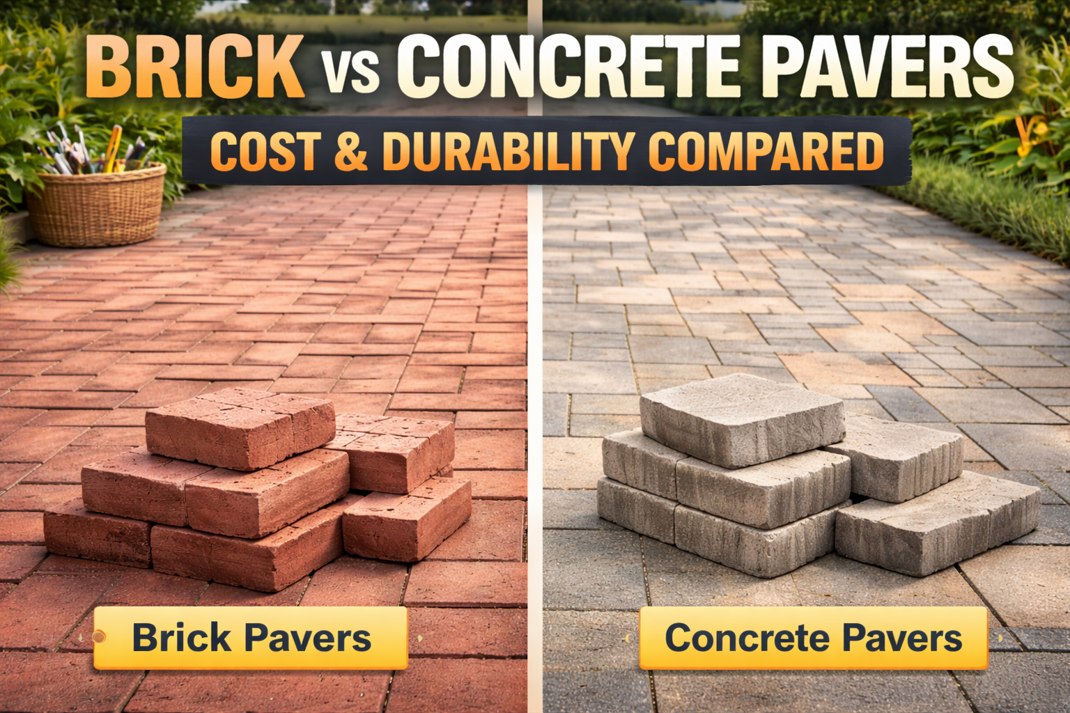 Brick vs Concrete Pavers Cost and Durability Compared