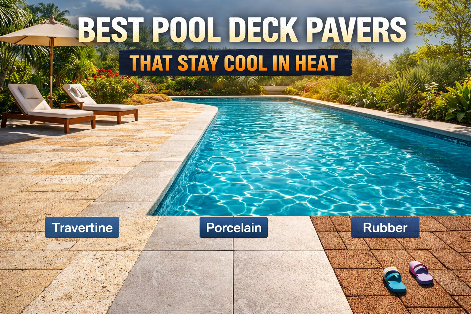 Best Pool Deck Pavers That Stay Cool in Heat