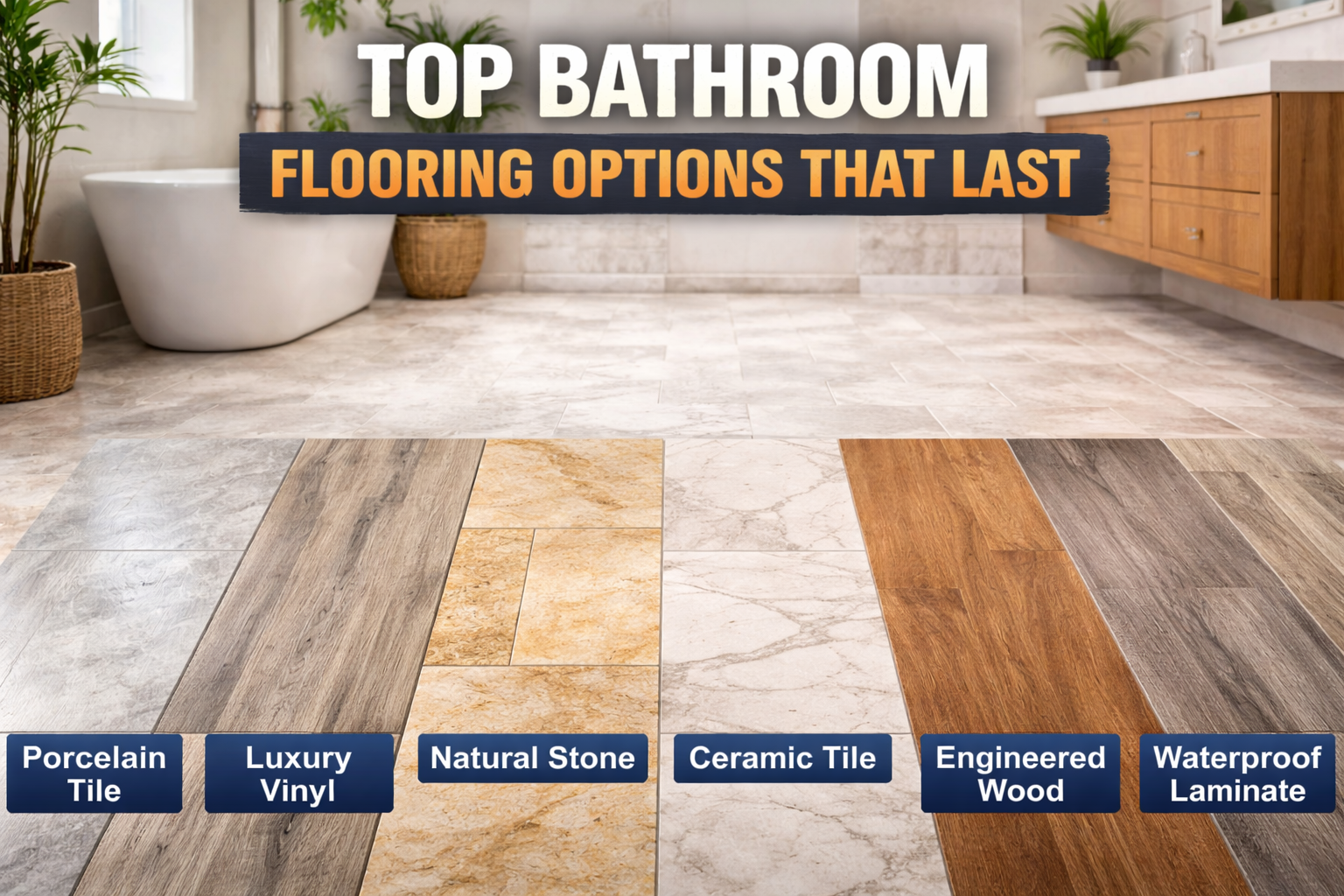Top Bathroom Flooring Options That Last